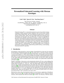 Personalized Federated Learning with Moreau Envelopes