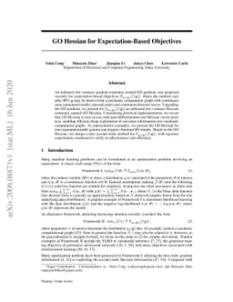 GO Hessian for Expectation-Based Objectives