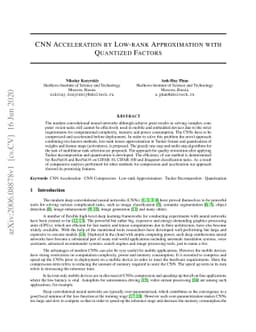 CNN Acceleration by Low-rank Approximation with Quantized Factors