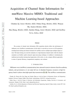Acquisition of Channel State Information for mmWave Massive MIMO:
  Traditional and Machine Learning-based Approaches