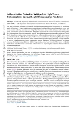 A Quantitative Portrait of Wikipedia's High-Tempo Collaborations during
  the 2020 Coronavirus Pandemic