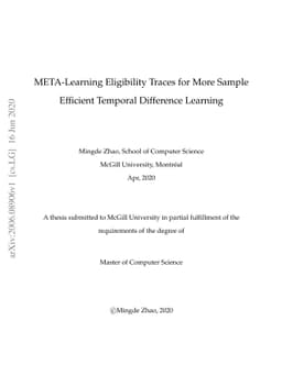 META-Learning Eligibility Traces for More Sample Efficient Temporal
  Difference Learning