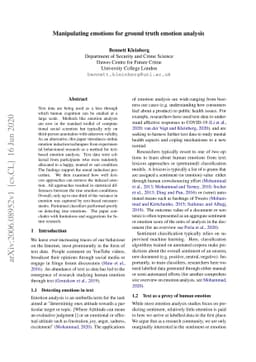 Manipulating emotions for ground truth emotion analysis
