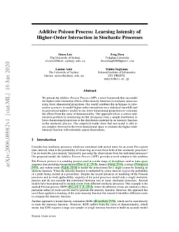 Additive Poisson Process: Learning Intensity of Higher-Order Interaction
  in Stochastic Processes