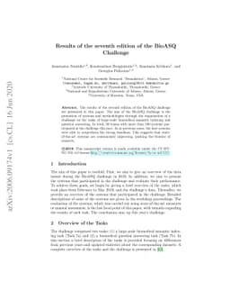 Results of the seventh edition of the BioASQ Challenge