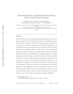 Visual Identification of Individual Holstein-Friesian Cattle via Deep
  Metric Learning