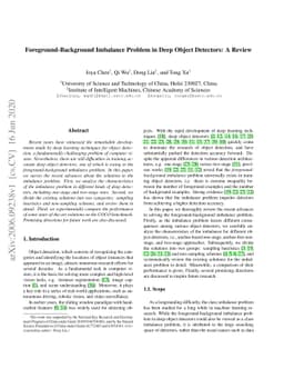 Foreground-Background Imbalance Problem in Deep Object Detectors: A
  Review