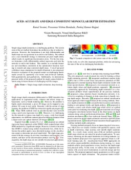 AcED: Accurate and Edge-consistent Monocular Depth Estimation