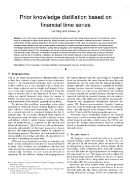 Prior knowledge distillation based on financial time series