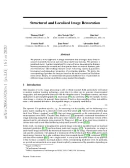 Structured and Localized Image Restoration