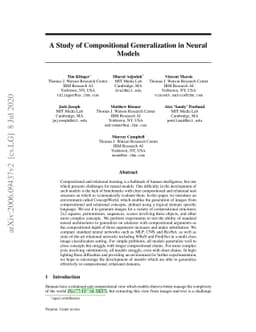 A Study of Compositional Generalization in Neural Models