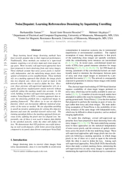 Noise2Inpaint: Learning Referenceless Denoising by Inpainting Unrolling