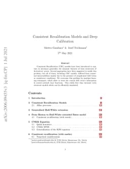Consistent Recalibration Models and Deep Calibration
