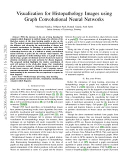 Visualization for Histopathology Images using Graph Convolutional Neural
  Networks