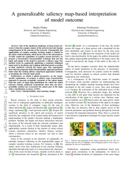 A generalizable saliency map-based interpretation of model outcome