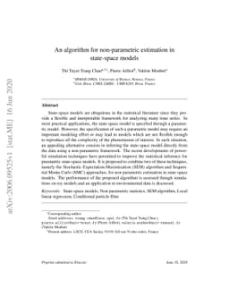 An algorithm for non-parametric estimation in state-space models