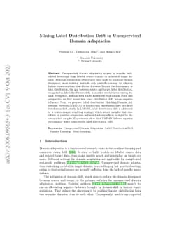 Mining Label Distribution Drift in Unsupervised Domain Adaptation