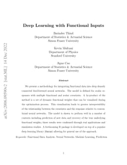 Deep Learning with Functional Inputs