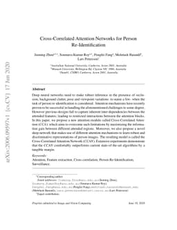Cross-Correlated Attention Networks for Person Re-Identification