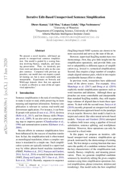Iterative Edit-Based Unsupervised Sentence Simplification