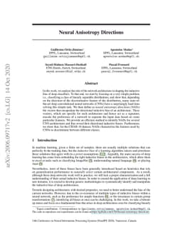 Neural Anisotropy Directions