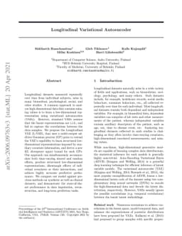 Longitudinal Variational Autoencoder