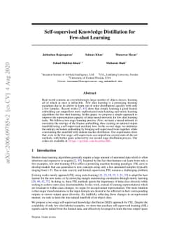 Self-supervised Knowledge Distillation for Few-shot Learning