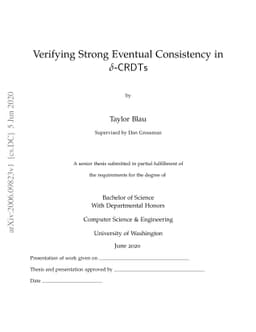Verifying Strong Eventual Consistency in $δ$-CRDTs