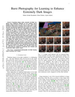 Burst Photography for Learning to Enhance Extremely Dark Images