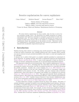 Iterative regularization for convex regularizers