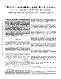 AdaSwarm: Augmenting Gradient-Based optimizers in Deep Learning with
  Swarm Intelligence