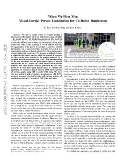 When We First Met: Visual-Inertial Person Localization for Co-Robot
  Rendezvous