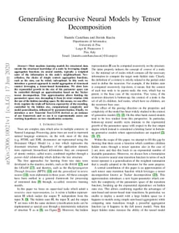 Generalising Recursive Neural Models by Tensor Decomposition