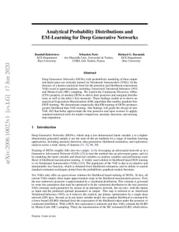 Analytical Probability Distributions and EM-Learning for Deep Generative
  Networks