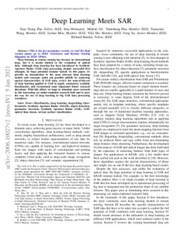 Deep Learning Meets SAR