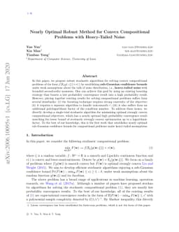 Nearly Optimal Robust Method for Convex Compositional Problems with
  Heavy-Tailed Noise