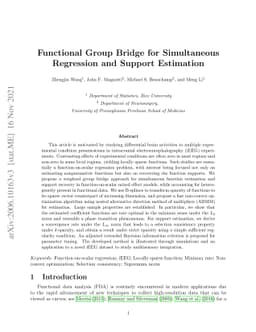 Functional Group Bridge for Simultaneous Regression and Support
  Estimation