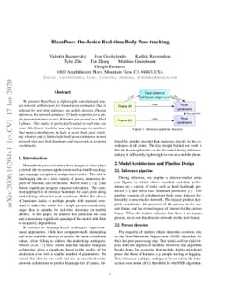 BlazePose: On-device Real-time Body Pose tracking