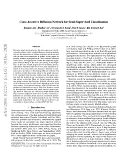 Class-Attentive Diffusion Network for Semi-Supervised Classification