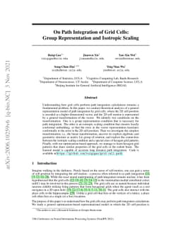 On Path Integration of Grid Cells: Group Representation and Isotropic
  Scaling