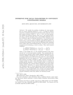 Inference for local parameters in convexity constrained models