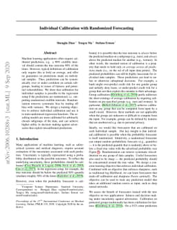 Individual Calibration with Randomized Forecasting