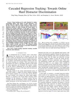 Cascaded Regression Tracking: Towards Online Hard Distractor
  Discrimination
