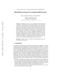 Quantifying Assurance in Learning-enabled Systems