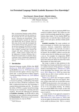 Are Pretrained Language Models Symbolic Reasoners Over Knowledge?