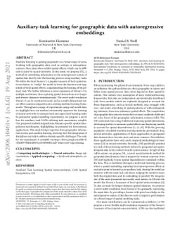 Auxiliary-task learning for geographic data with autoregressive
  embeddings