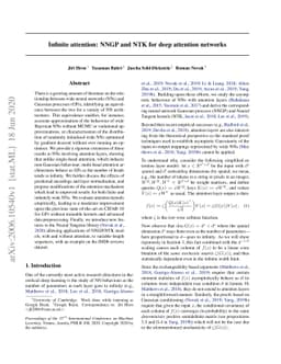 Infinite attention: NNGP and NTK for deep attention networks