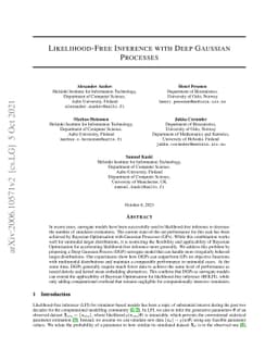 Likelihood-Free Inference with Deep Gaussian Processes