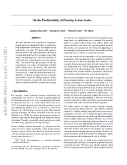 On the Predictability of Pruning Across Scales