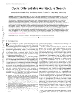 Cyclic Differentiable Architecture Search